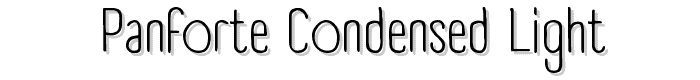 Panforte Condensed Light font